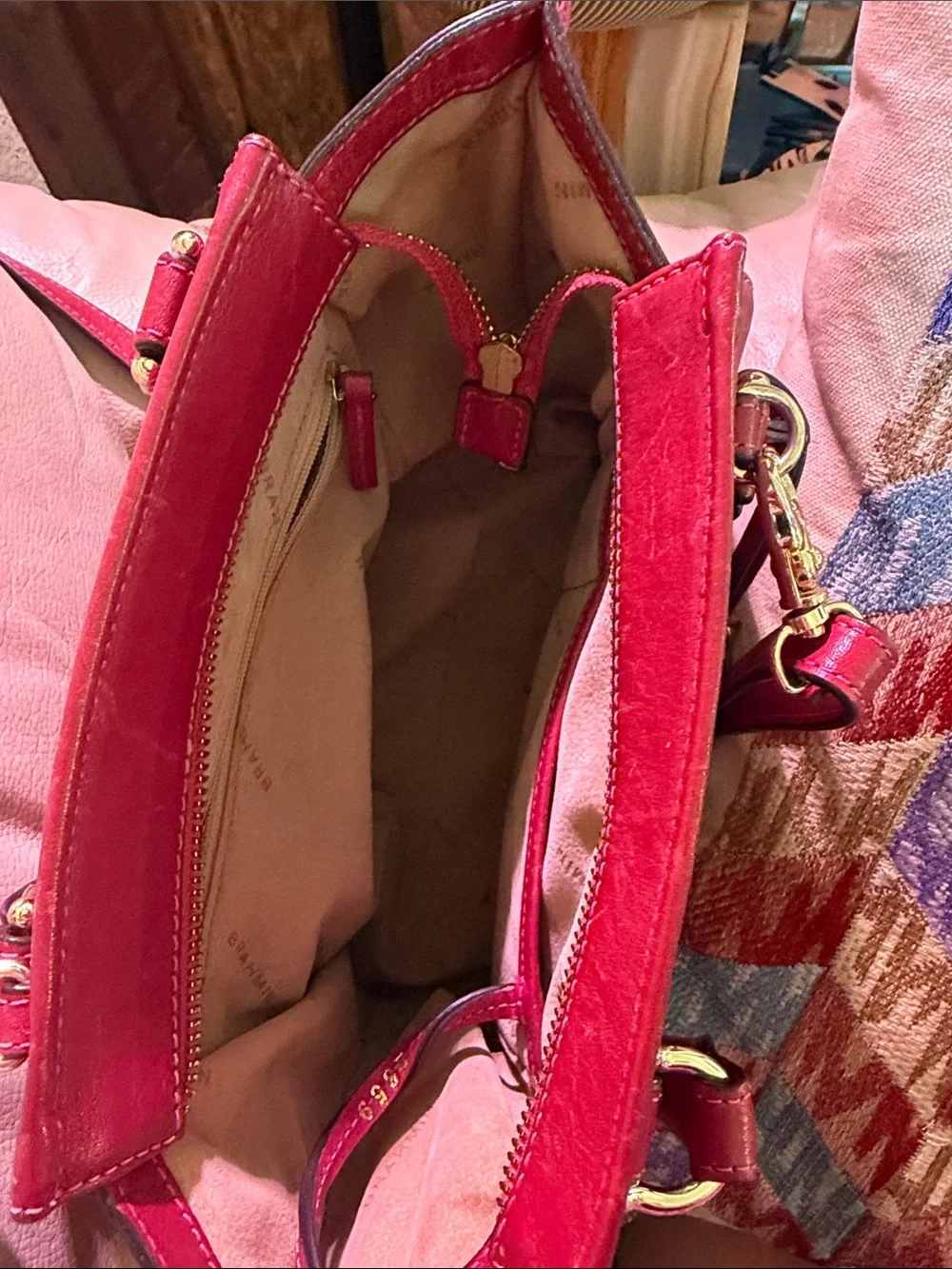 Brahmin Mini Priscilla Fuchsia Topsail